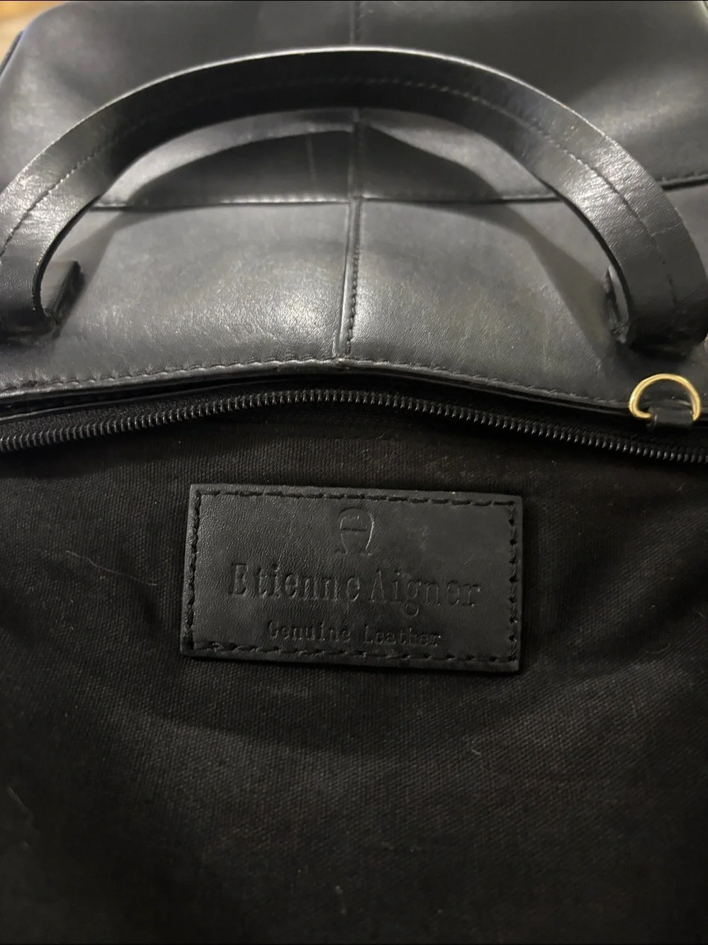Etienne Aigner Black Leather Mini‎ Tote Classic Handbag